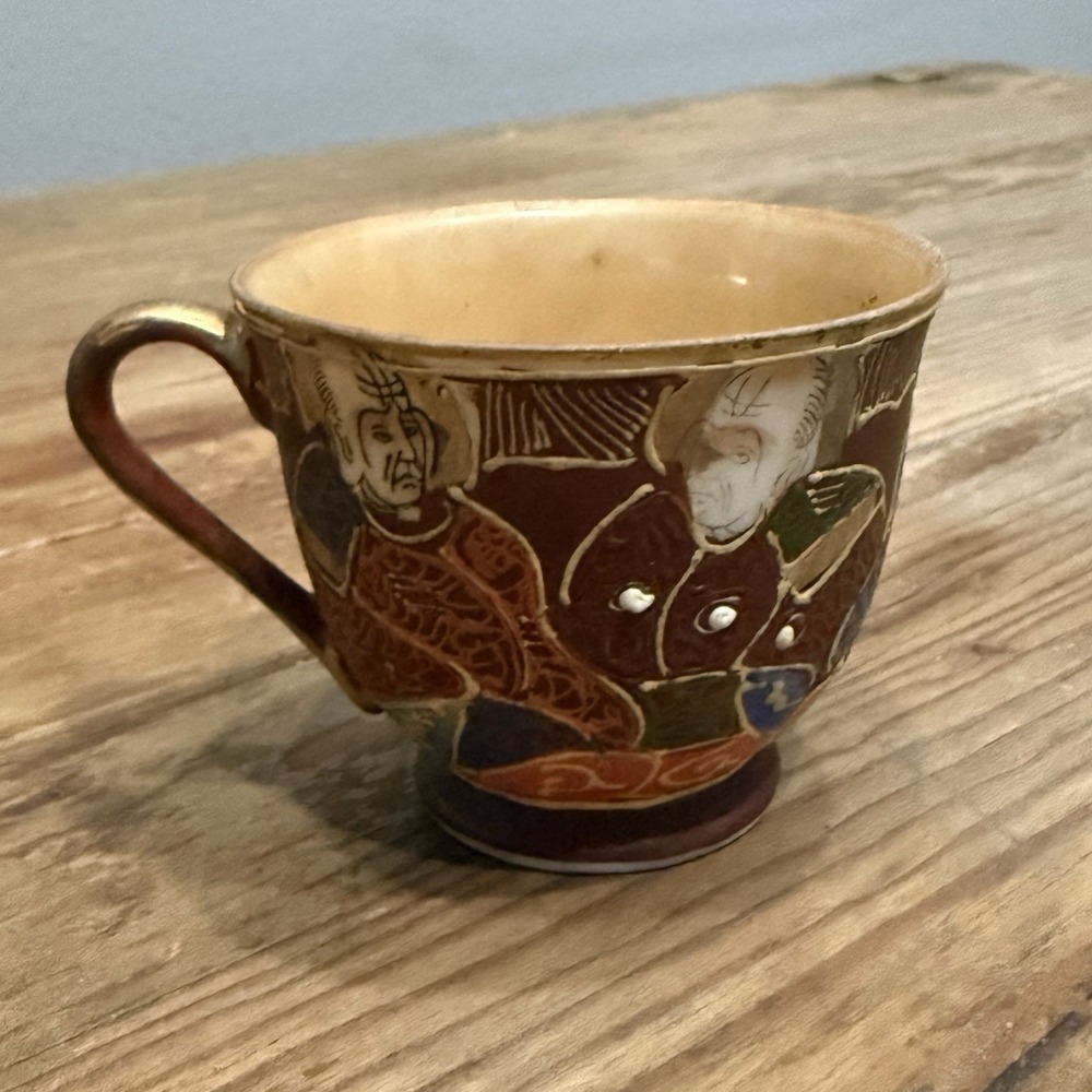 Vintage Kutani eggshell porcelain tea cup